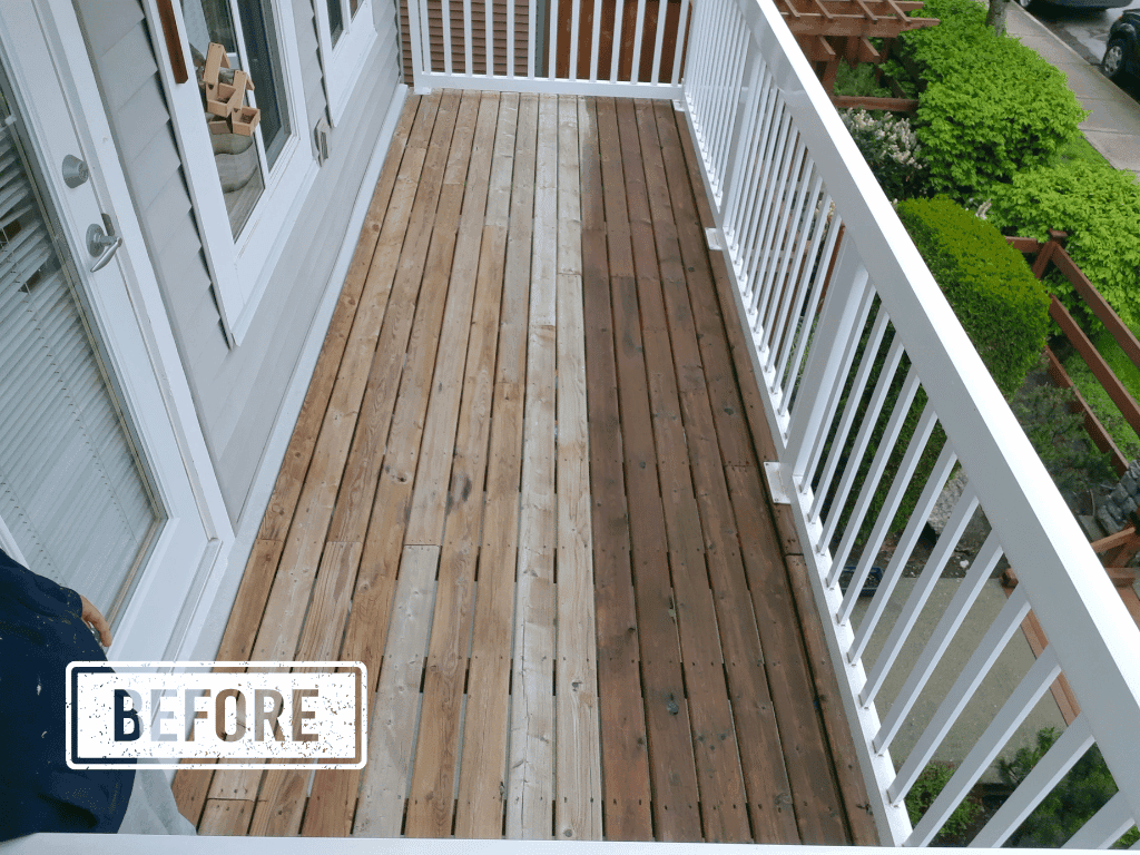 Deck construction project in Surrey, BC