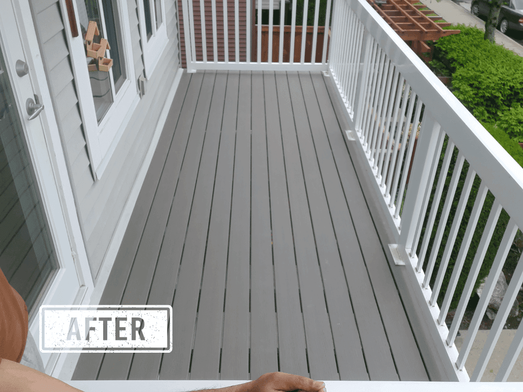 Deck construction project in Surrey, BC