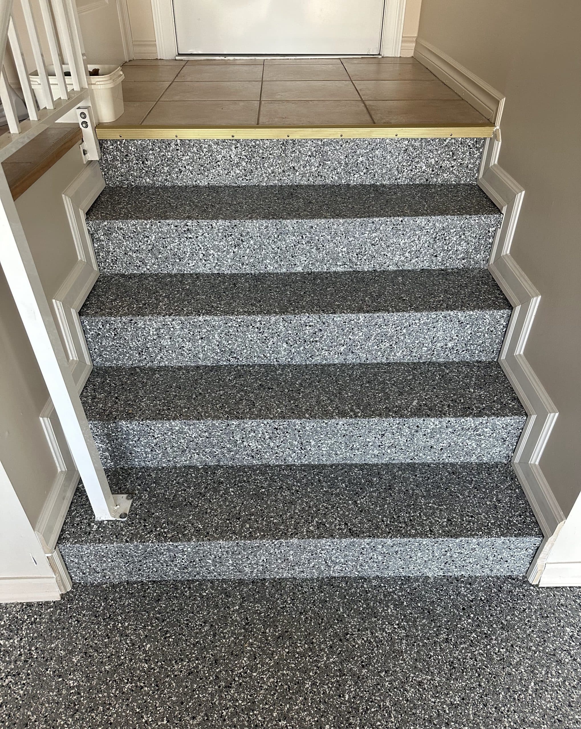 Baseboard after — new clean baseboard installed