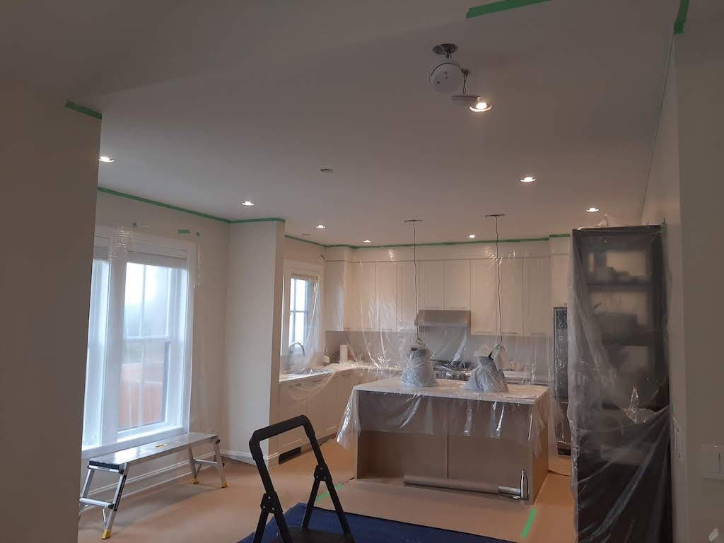 Freshly painted interior room