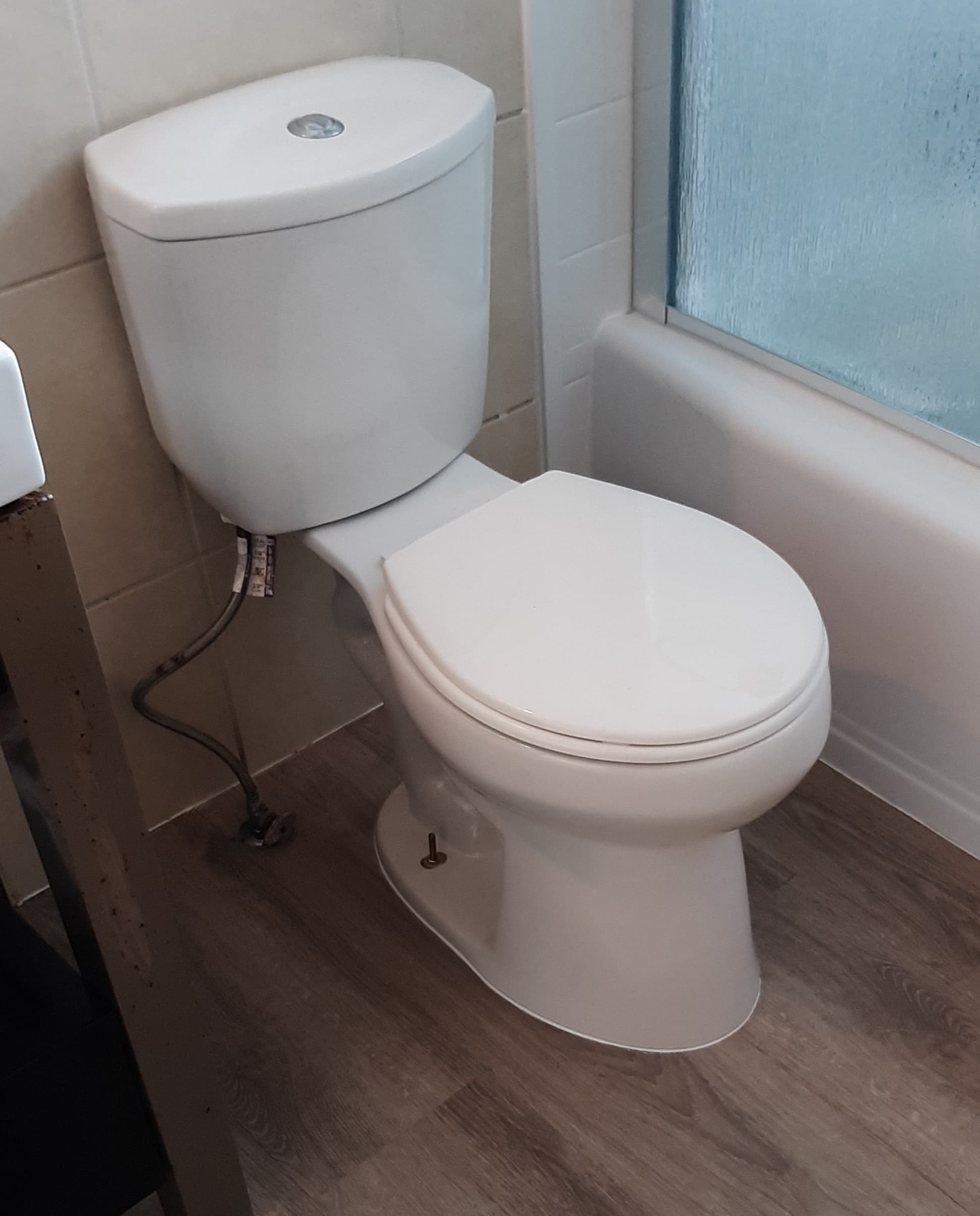 The cause — toilet with old wax seal
